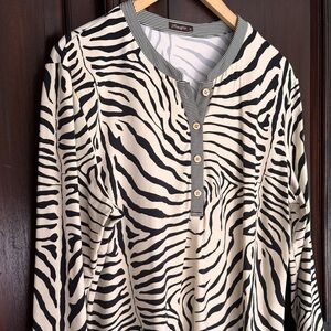 J. McLaughlin Zebra Print Tunic